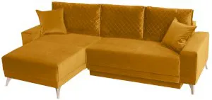 Narożna rozkładana kanapa na metalowych nóżkach Prado lewa Anrom 4
