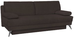 Brązowa welurowa sofa z funkcją spania Sally 194x89 cm