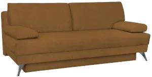 Musztardowa sofa do salonu z funkcją spania Sally Anrom 1