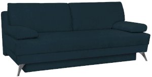 Rozkładana sofa welurowa ciemnoniebieska do salonu Sally