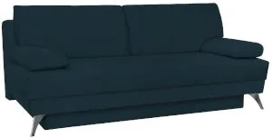 Rozkładana sofa welurowa ciemnoniebieska do salonu Sally Anrom 1