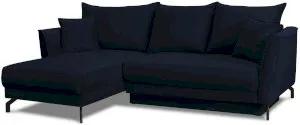 Granatowy narożnik rozkładany do salonu Venezia 255x165cm lewy Anrom 1