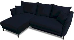 Granatowy narożnik rozkładany do salonu Venezia 255x165cm lewy Anrom 4
