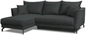 Grafitowy narożnik do salonu rozkładany 255x165 cm Venezia Salvador 18 lewy Anrom 1