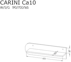 Półka wisząca Carini CA10 Dolmar 2