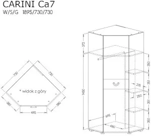 Szafa narożna Carini CA7 Dolmar 2