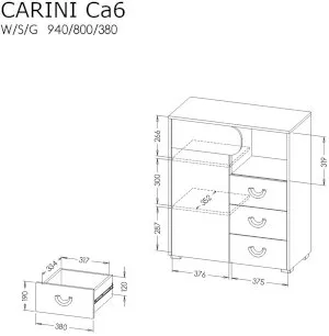 Komoda Carini CA6 Dolmar 2