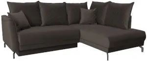 Narożnik z funkcją spania brązowy prawostronny Venezia II 250x185cm Anrom 1