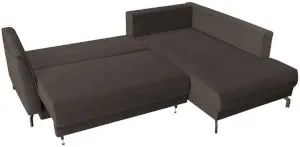 Narożnik z funkcją spania brązowy prawostronny Venezia II 250x185cm Anrom 2