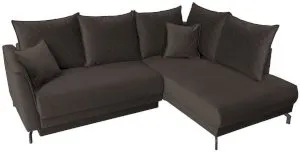 Narożnik z funkcją spania brązowy prawostronny Venezia II 250x185cm Anrom 4