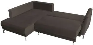 Narożnik z funkcją spania brązowy lewostronny Venezia II 250x185cm Anrom 2