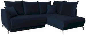 Granatowa rogówka z funkcją spania Venezia II 250x185cm prawa