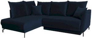 Granatowa rogówka z funkcją spania Venezia II 250x185cm lewa