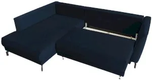 Granatowa rogówka z funkcją spania Venezia II 250x185cm lewa Anrom 3