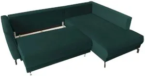 Zielony narożnik do salonu Venezia II 250x185cm prawy Anrom 2