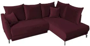 Nowoczesny bordowy narożnik do salonu Venezia II prawy 250x185cm Anrom 4