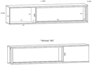 Szafka wisząca 150 cm Vegas VEG-16 Meblocross 7