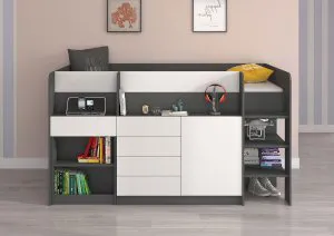Łóżko piętrowe z biurkiem Smile P Meblocross 3