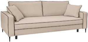 Beżowa elegancka sofa do salonu Lennox 97x228cm Moly 11