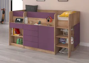 Łóżko piętrowe z biurkiem Smile P Meblocross 10