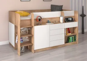 Łóżko piętrowe z biurkiem Smile L Meblocross 9