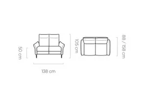 Sofa z funkcją relaks Xavi 2 Wersal 2