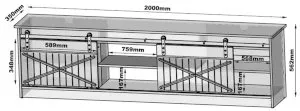 Szafka RTV 200 cm Granero Cama Meble 4