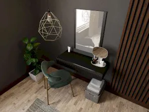 Czarna toaletka z lustrem Pafos Cama Meble 4