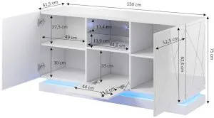 Biała komoda QIU 2D1K Cama Meble 4