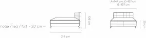 Łóżko z materacem 160x200 Adel Wersal 2