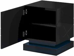 Stolik nocny w czarnym połysku QIU (2 szt.) Cama Meble 2