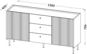 Komoda nowoczesna 150 Prestigo P5 Dolmar 3