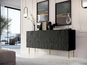 Komoda czarna z drzwiami Jungle Cama Meble 3