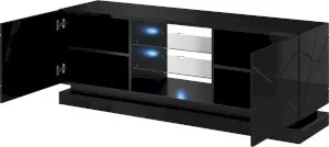 Czarna Szafka RTV QIU 160 Cama Meble 2