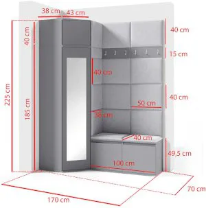 Garderoba do przedpokoju Emi 37 PKMebel 4