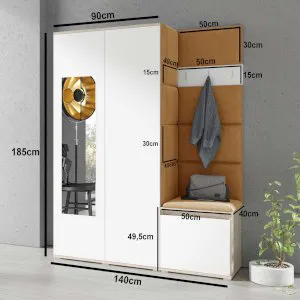 Garderoba lustro Emi 11 PKMebel 5