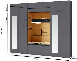 Nowoczesna garderoba Emi 17 PKMebel 4