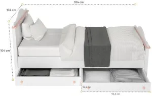 Łóżko z materacem Luna LN-08 Lenart Meble 3