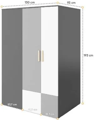 Szafa dwudrzwiowa 130 Pok PO-00P (prawa) Lenart Meble 4
