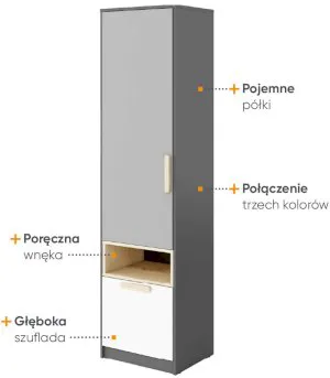 Szafa młodzieżowa 50 Pok PO-03 Lenart Meble 3