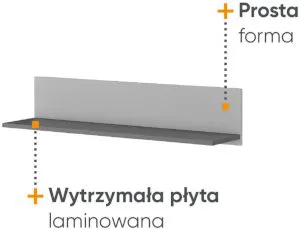 Półka grafit Pok PO-12 Lenart Meble 2