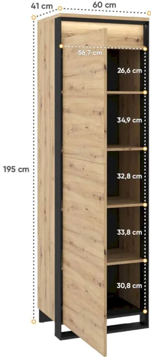 Szafa dąb artisan Quant QA-02 Lenart Meble 3