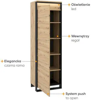 Szafa dąb artisan Quant QA-02 Lenart Meble 2