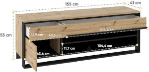 Szafka RTV 160 Quant QA-04 Lenart Meble 3