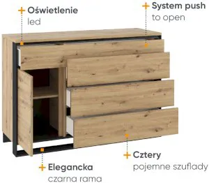 Komoda loft Quant QA-08 Lenart Meble 2