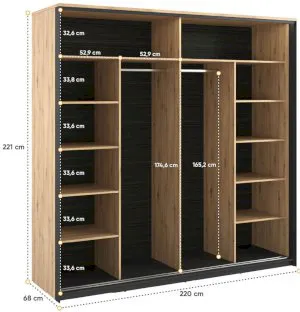 Szafa loft przesuwna Quant QS-01 Lenart Meble 5