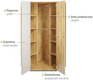 Szafa narożna Qubic QB-01 Lenart Meble 4