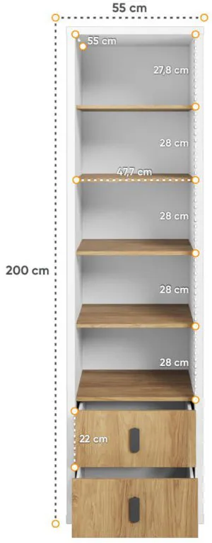 Regał z szufladami Simi MS-03 Lenart Meble 4