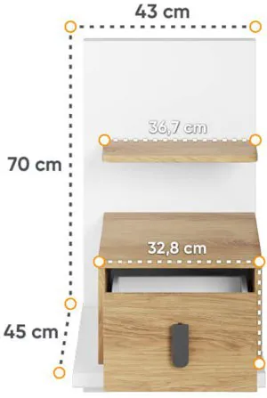 Szafka nocna szer 40 cm Simi MS-08L Lenart Meble 4