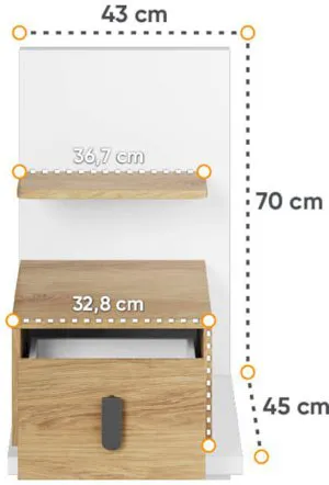 Nocna szafka Simi MS-08P Lenart Meble 4